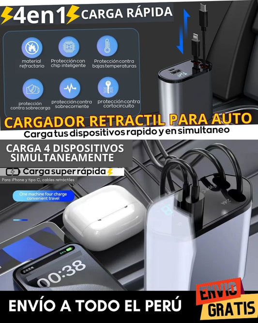 CARGADOR RETRACTIL - 4en1 PRO™